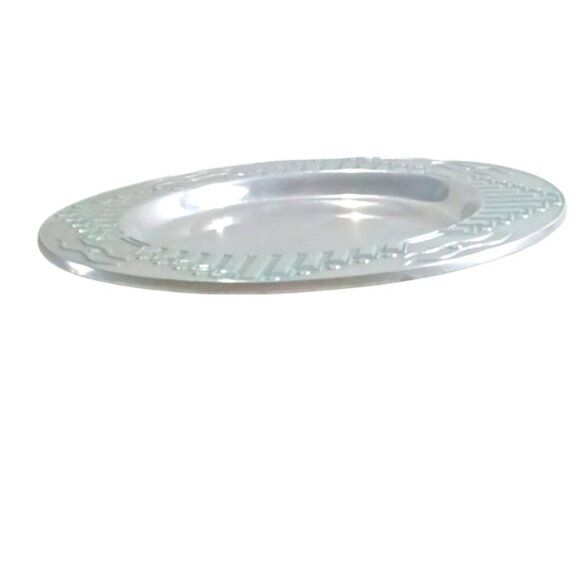 Vintage 1973 WILTON Armetale® ZIA Southwestern Pattern Platter Turquoise Accents - Picture 3 of 6